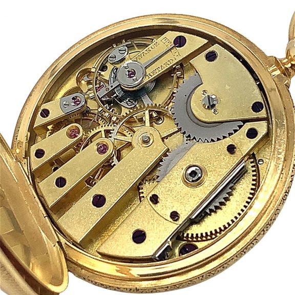 Swiss ornamental gold enamel lady's pocket watch Circa 1867 Swiss ornamental gold enamel lady's pocket watch Circa 1867