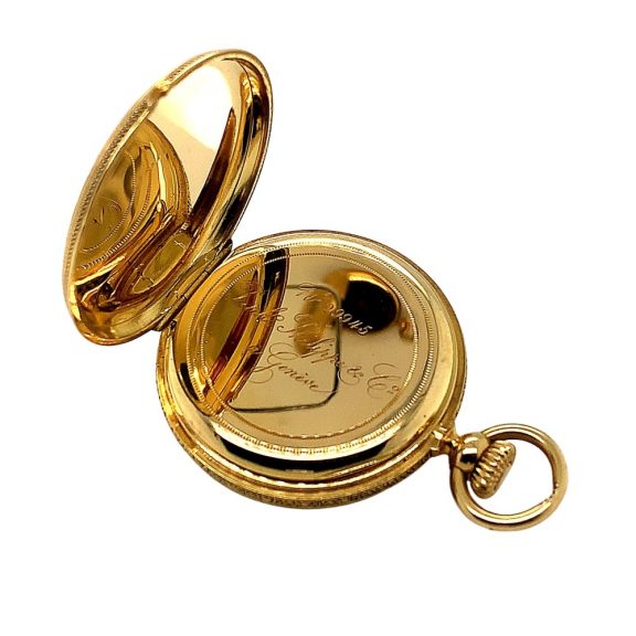 Swiss ornamental gold enamel lady's pocket watch Circa 1867 Swiss ornamental gold enamel lady's pocket watch Circa 1867