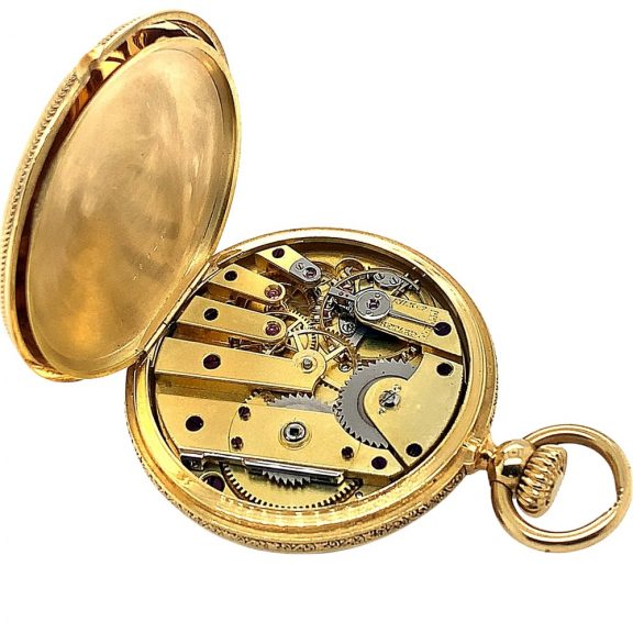Swiss ornamental gold enamel lady's pocket watch Circa 1867 Swiss ornamental gold enamel lady's pocket watch Circa 1867
