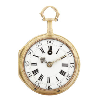 Fine French gold quarter repeating verge watch Circa 1770