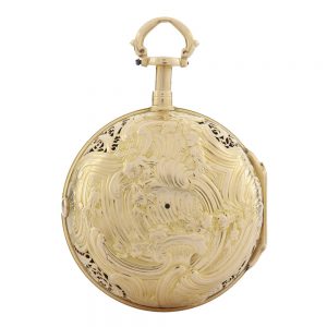 Fine French gold quarter repeating verge watch Circa 1770
