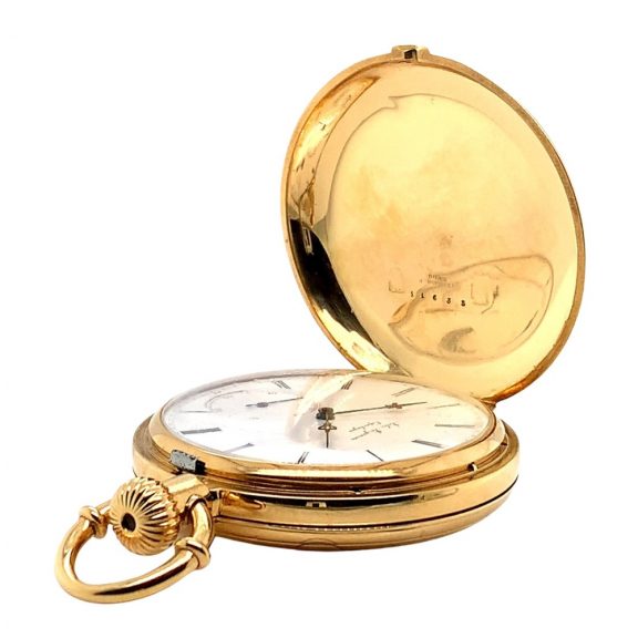 Danish gold full hunter watch with patented hand setting circa 1868 Danish gold full hunter watch with patented hand setting circa 1868