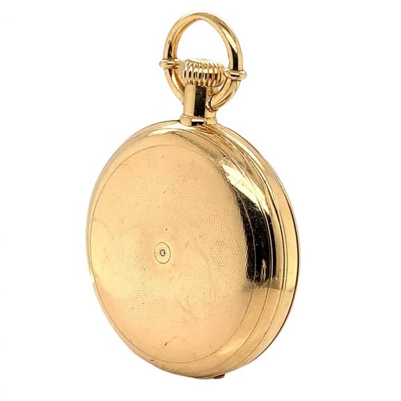 Danish gold full hunter watch with patented hand setting circa 1868 Danish gold full hunter watch with patented hand setting circa 1868