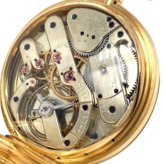Danish gold full hunter watch with patented hand setting circa 1868 Danish gold full hunter watch with patented hand setting circa 1868