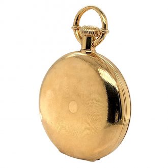 Danish gold full hunter watch with patented hand setting circa 1868