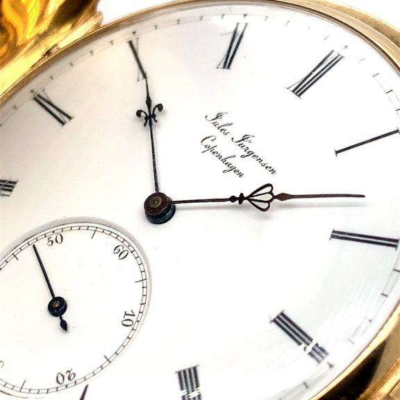Danish gold full hunter watch with patented hand setting circa 1868 Danish gold full hunter watch with patented hand setting circa 1868