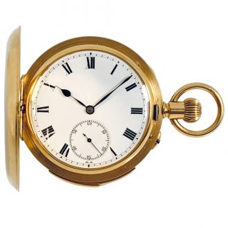 Swiss gold minute repeating keyless pocket watch Circa 1905
