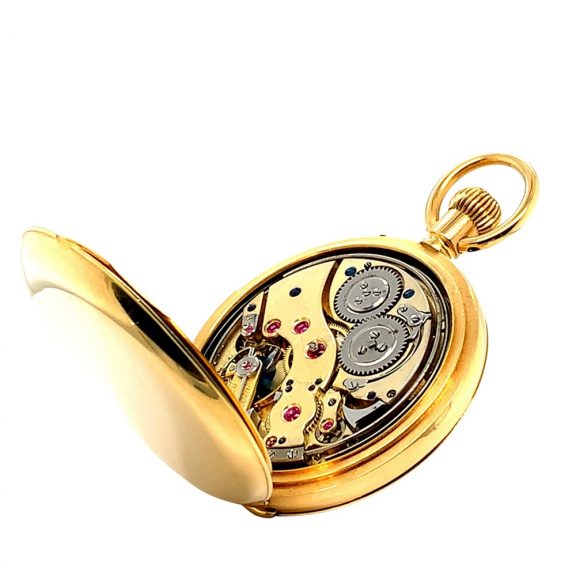 Swiss gold minute repeating keyless pocket watch Circa 1905 Swiss gold minute repeating keyless pocket watch Circa 1905