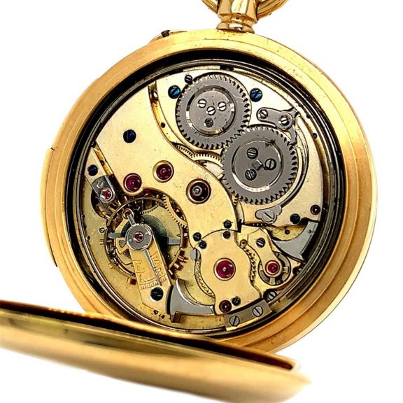 Swiss gold minute repeating keyless pocket watch Circa 1905 Swiss gold minute repeating keyless pocket watch Circa 1905