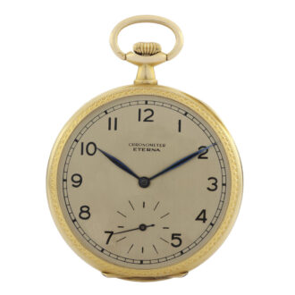 Fine Swiss gold watch with a portrait of Beethoven Circa 1930