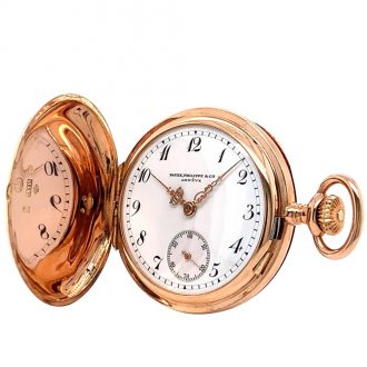 Small Swiss gold hunting cased ladies pocket watch Circa 1906