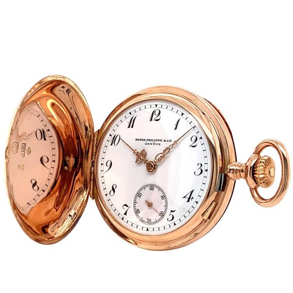Small Swiss gold hunting cased ladies pocket watch Circa 1906 Small Swiss gold hunting cased ladies pocket watch Circa 1906
