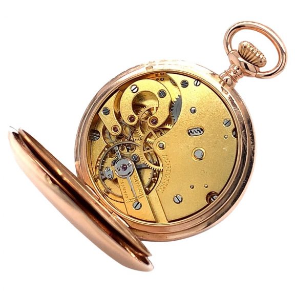Small Swiss gold hunting cased ladies pocket watch Circa 1906 Small Swiss gold hunting cased ladies pocket watch Circa 1906
