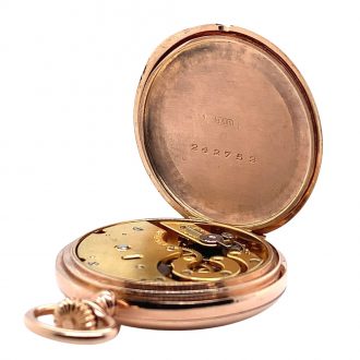 Small Swiss gold hunting cased ladies pocket watch Circa 1906