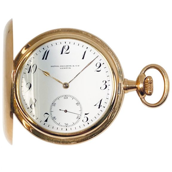 Fine Swiss 18 carat gold hunting cased pocket watch Circa 1907