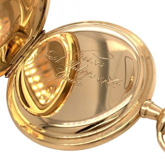 Fine Swiss 18 carat gold hunting cased pocket watch Circa 1907