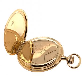 Fine Swiss 18 carat gold hunting cased pocket watch Circa 1907