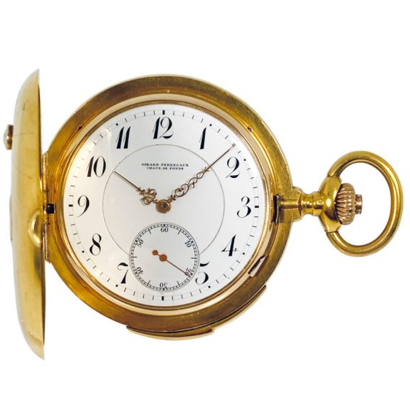 Swiss minute repeating hunting cased pocket watch Circa 1900 Swiss minute repeating hunting cased pocket watch Circa 1900