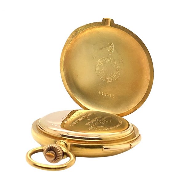 Swiss minute repeating hunting cased pocket watch Circa 1900 Swiss minute repeating hunting cased pocket watch Circa 1900