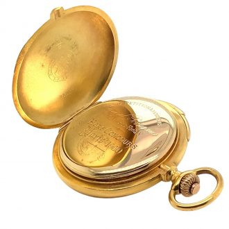 Swiss minute repeating hunting cased pocket watch Circa 1900