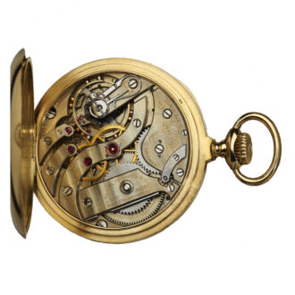 Rare Swiss gold watch with updown indication Circa 1911