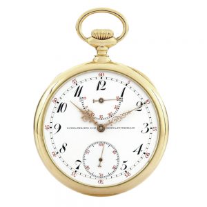 Rare Swiss gold watch with updown indication Circa 1911