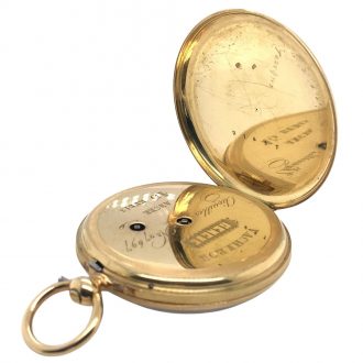 Swiss gold lever pocket watch with enamel portrait Circa 1833