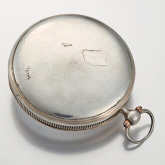 A Swiss silvered verge watch with a unusual dial Circa 1830