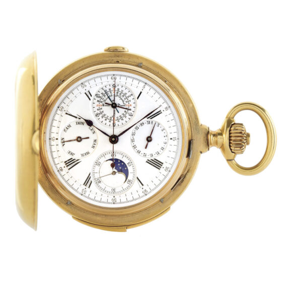 Swiss gold minute repeating perpetual calendar Circa 1910