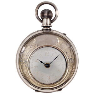 Swiss mystery watch in a silver double sided case Circa 1890