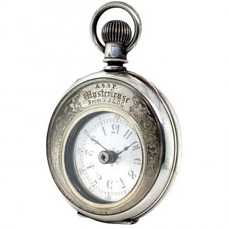 Swiss mystery watch in a silver double-sided case Circa 1890