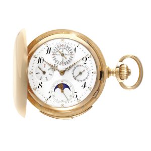 Gold Swiss minute repeating perpetual calendar Circa 1910