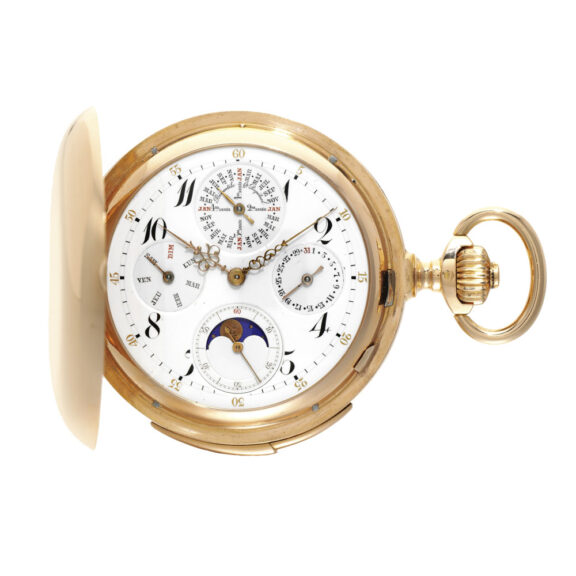 Gold Swiss minute repeating perpetual calendar Circa 1910