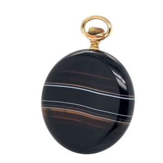 Fine Swiss agate open faced lever pocket watch Circa 1906 Fine Swiss agate open faced lever pocket watch Circa 1906