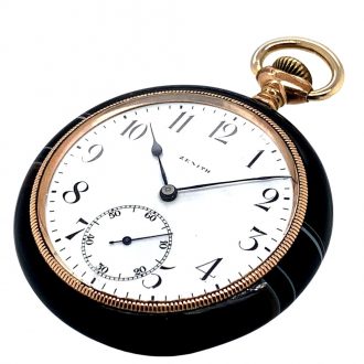 Fine Swiss agate open faced lever pocket watch Circa 1906 Fine Swiss agate open faced lever pocket watch Circa 1906