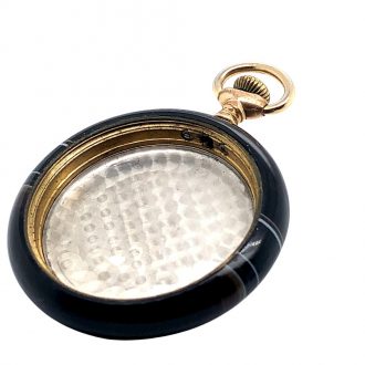 Fine Swiss agate open faced lever pocket watch Circa 1906 Fine Swiss agate open faced lever pocket watch Circa 1906