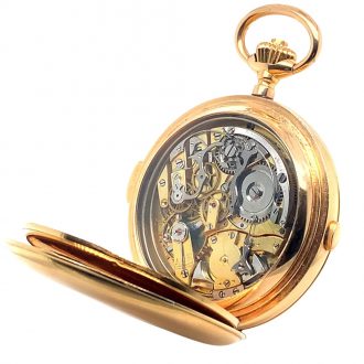 Swiss 18K gold quarter repeating complicated watch Circa 1900