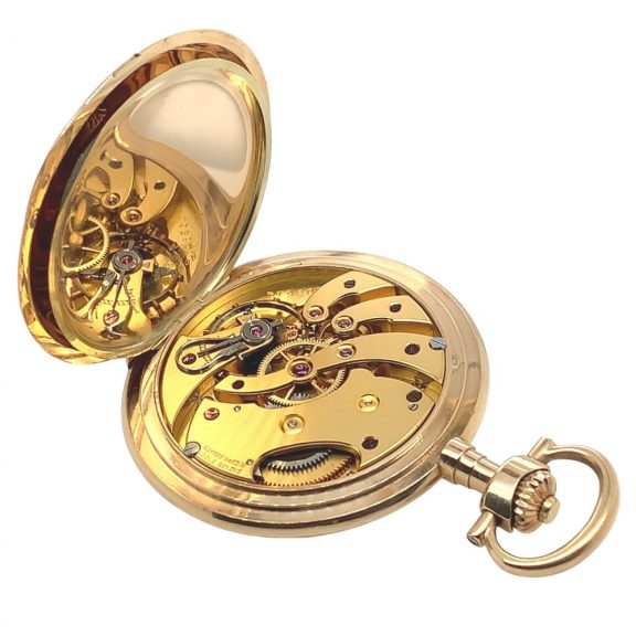 Swiss 14K gold keyless hunting cased pocket watch Circa 1914 Swiss 14K gold keyless hunting cased pocket watch Circa 1914