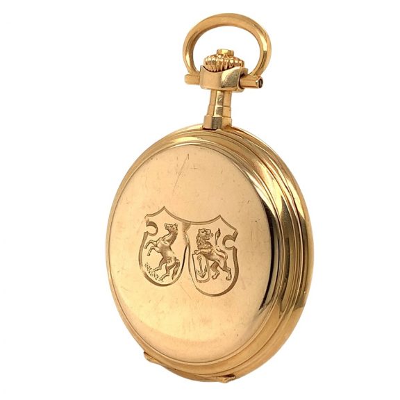 Swiss 14K gold keyless hunting cased pocket watch Circa 1914 Swiss 14K gold keyless hunting cased pocket watch Circa 1914