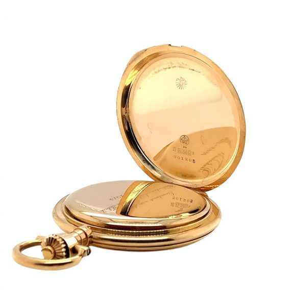 Swiss 14K gold keyless hunting cased pocket watch Circa 1914 Swiss 14K gold keyless hunting cased pocket watch Circa 1914