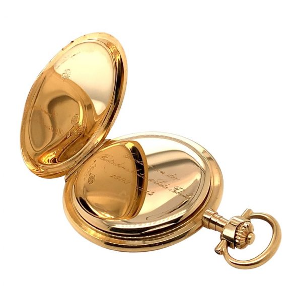 Swiss 14K gold keyless hunting cased pocket watch Circa 1914 Swiss 14K gold keyless hunting cased pocket watch Circa 1914