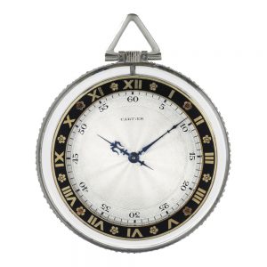 A fine French elegant art deco pendant watch Circa 1920