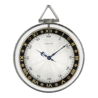 A fine French elegant art deco pendant watch Circa 1920