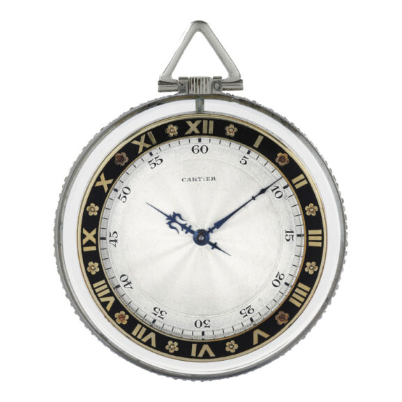A fine French elegant art deco pendant watch Circa 1920