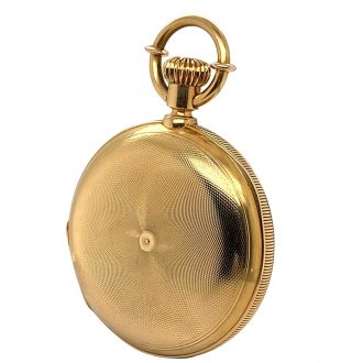 Heavy Swiss gold lever hunting cased pocket watch Circa 1873