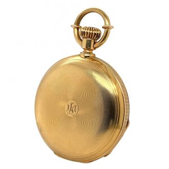Heavy Swiss gold lever hunting cased pocket watch Circa 1873