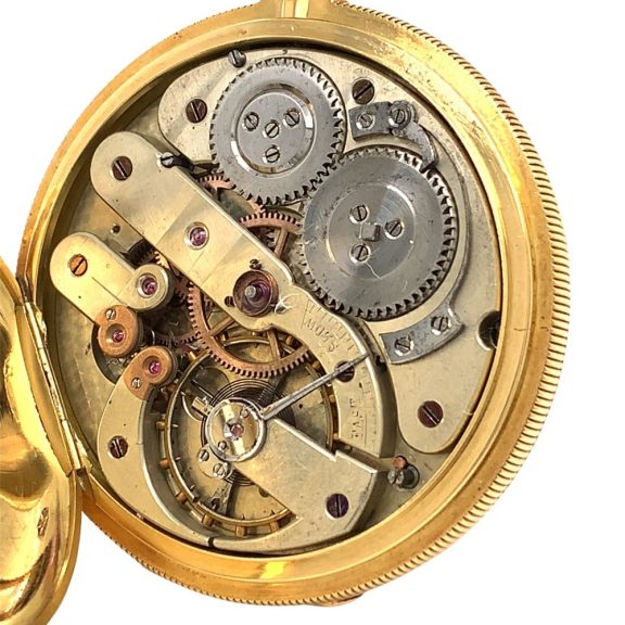 Heavy Swiss gold lever hunting cased pocket watch Circa 1873 Heavy Swiss gold lever hunting cased pocket watch Circa 1873