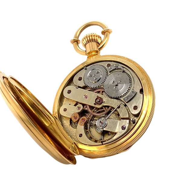 Heavy Swiss gold lever hunting cased pocket watch Circa 1873 Heavy Swiss gold lever hunting cased pocket watch Circa 1873