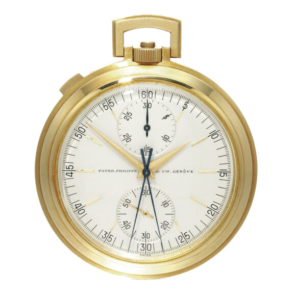 Gold Swiss split chronograph watch with register Circa 1967