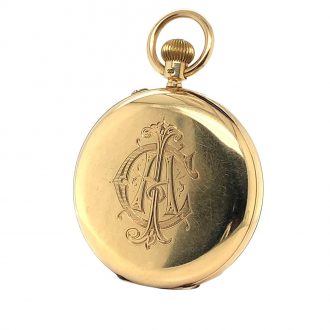 Fine English 18K gold half hunting cased lever watch Circa 1902